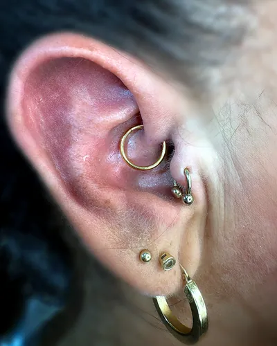 Daith piercing, hoop at Rebel Tattoos, Sector 67 Gurgaon