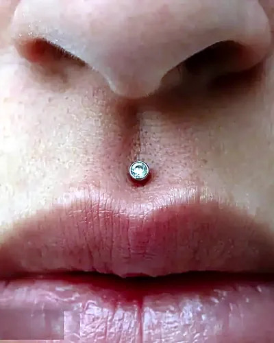 Medusa piercing, philtrum at Rebel Tattoos, Sector 67 Gurgaon