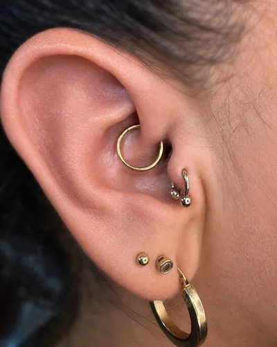 Daith piercing, hoop at Rebel Tattoos, Sector 67 Gurgaon